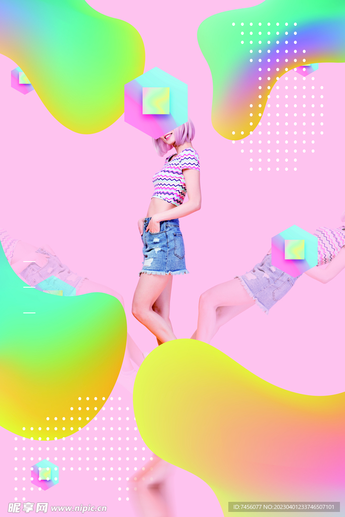 甜心美女水彩艺术挂画装饰画