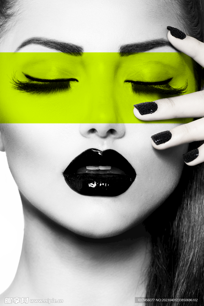 黑白美女高清艺术挂画装饰画