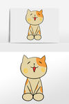 手绘猫  
