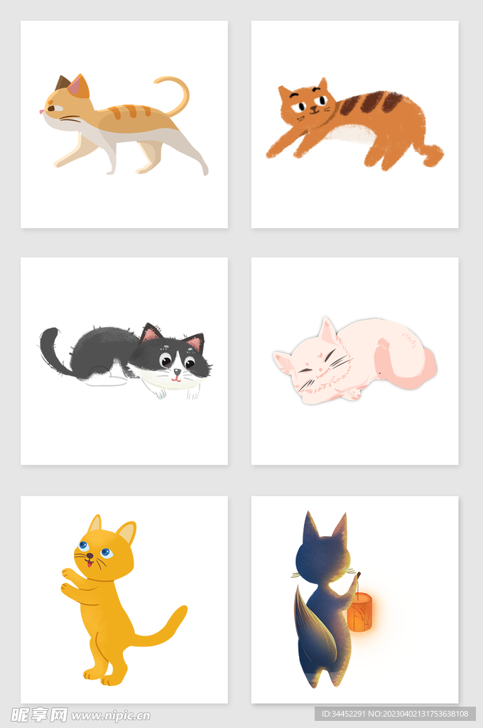 手绘猫