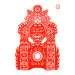 京剧脸谱剪纸图片