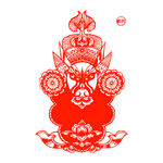 京剧脸谱剪纸图片
