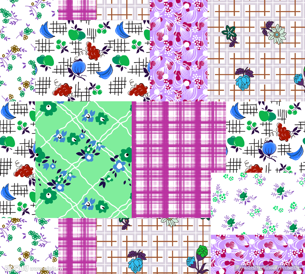 手绘碎花