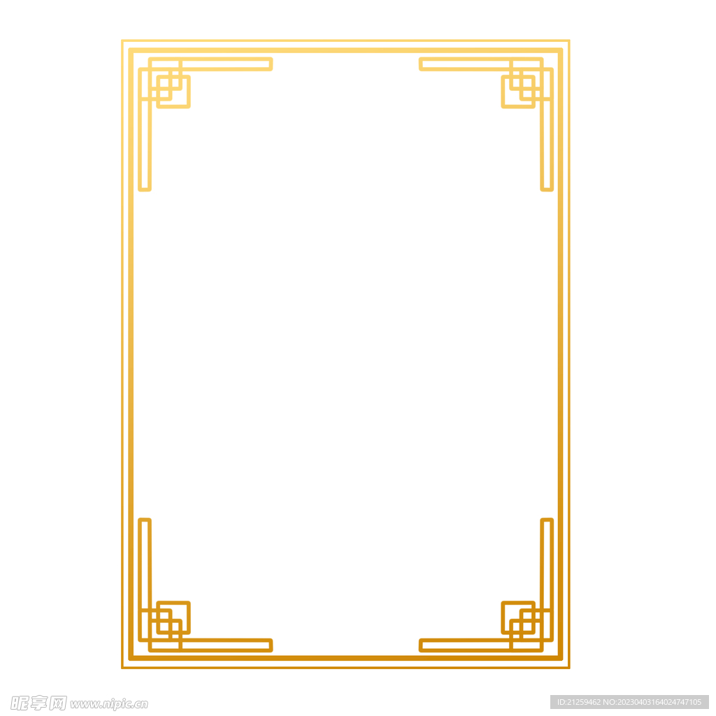 金色新中式边框