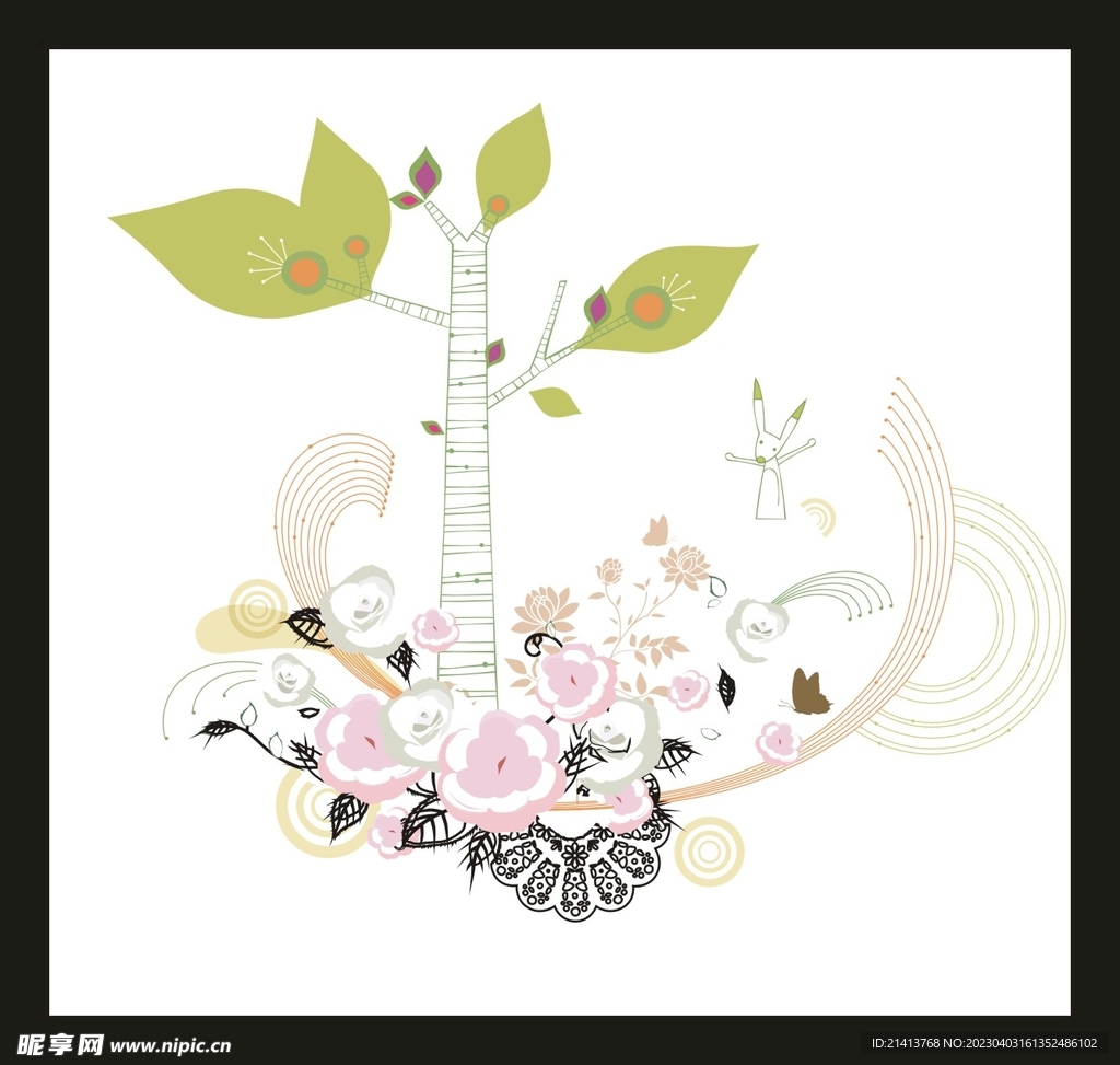 手绘花卉花朵 