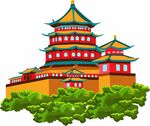 卡通寺庙