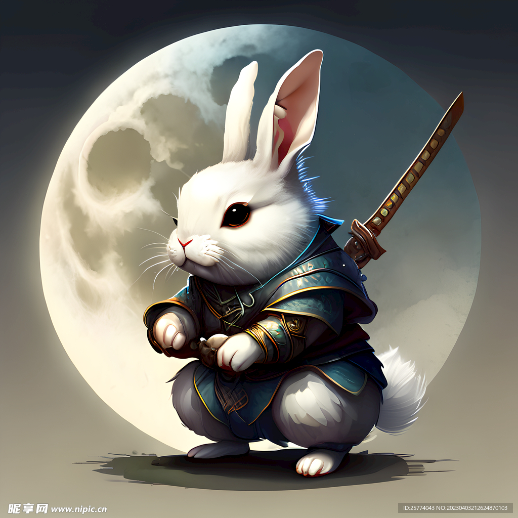 兔子会武功插画