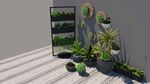植物小场景模型