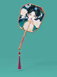 中国风扇子          