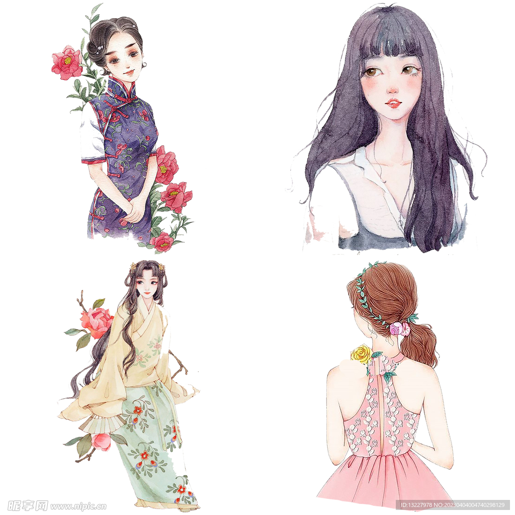 手绘女孩 