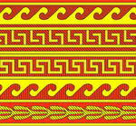 布匹纹样 波形  古典希腊