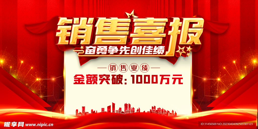 销售喜报