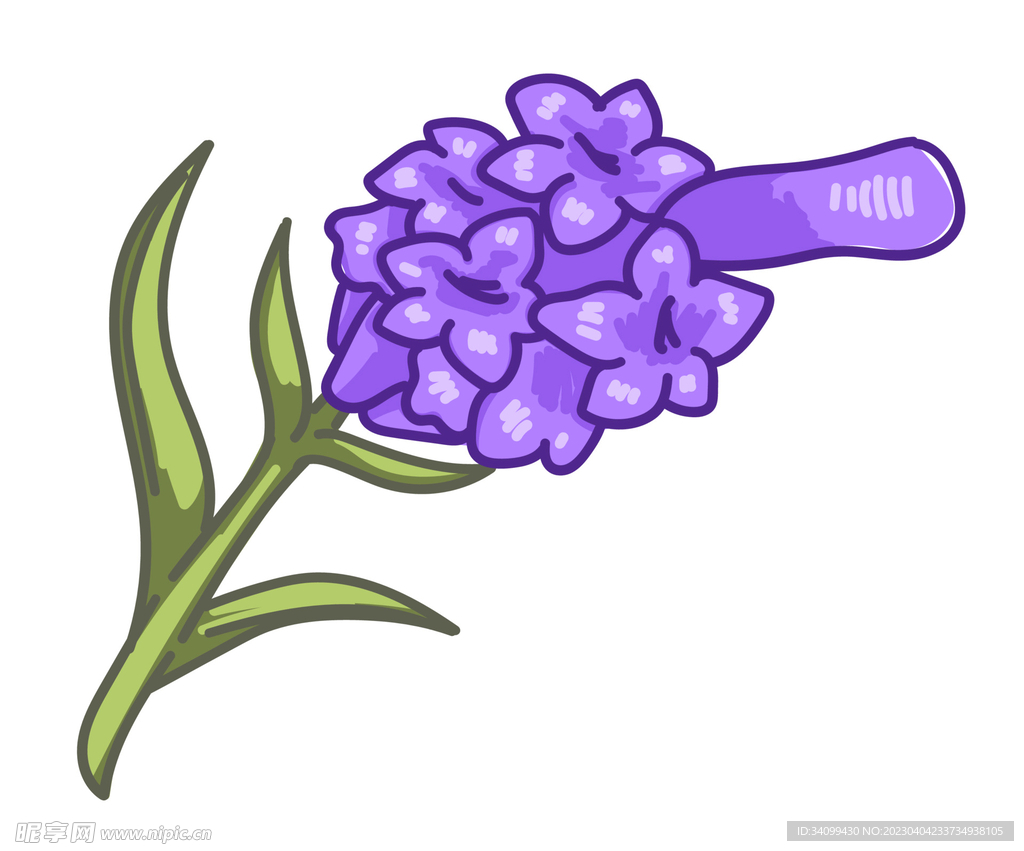 卡通绣球花