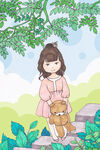 手绘女孩