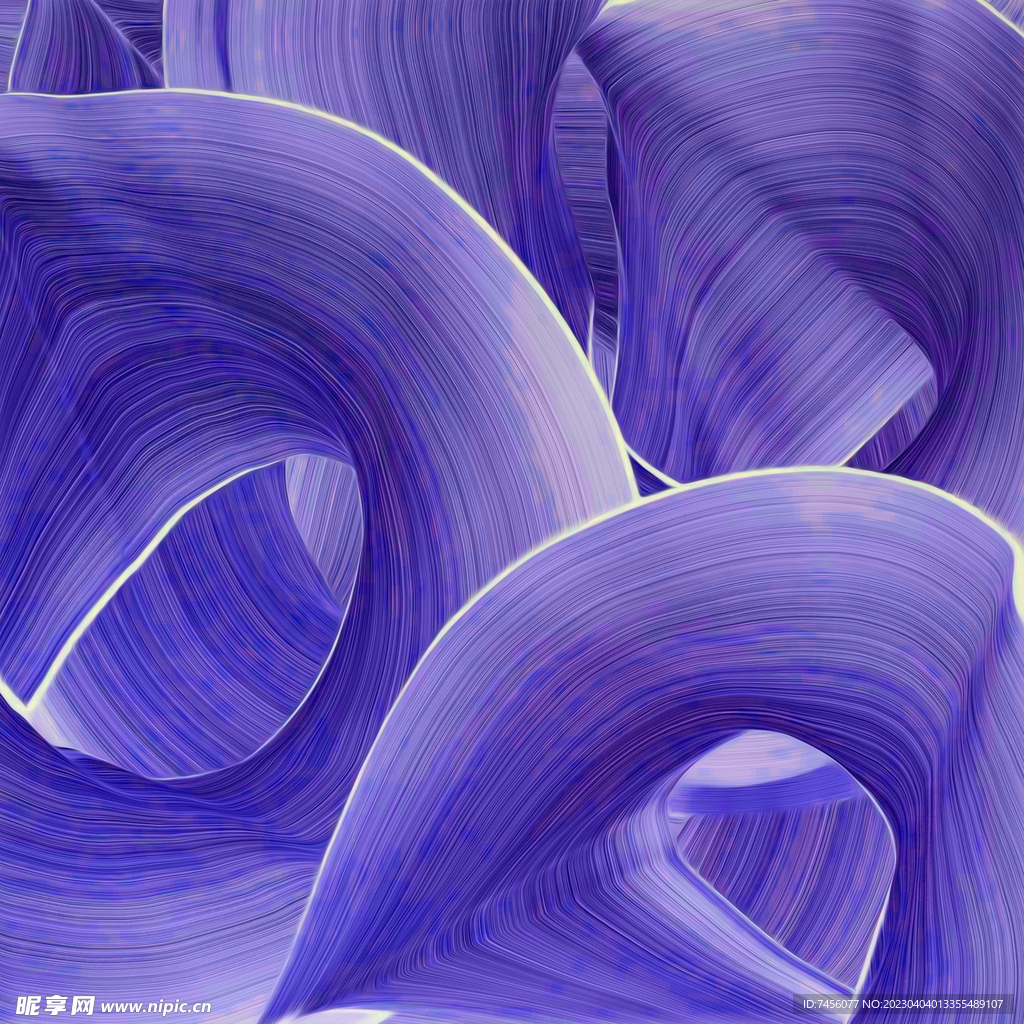 紫色水彩立体艺术挂画图片素材