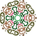 原创印花剪花古典图案图形元素