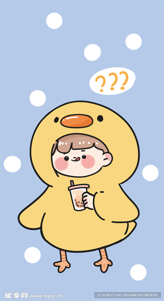 卡通小鸭子