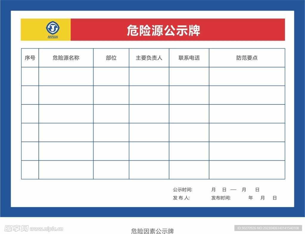 危险源公示牌