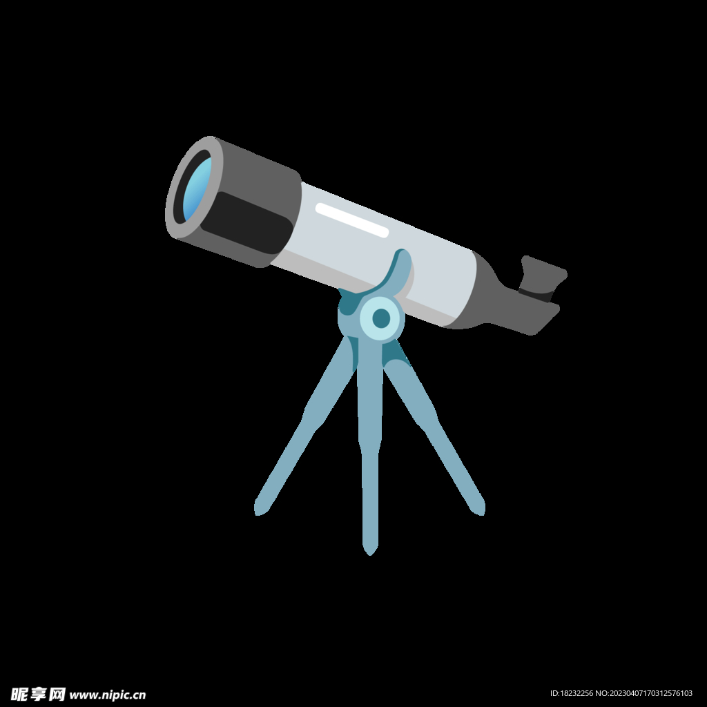 卡通天文望远镜