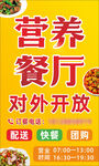 营养餐厅饭店招牌提示