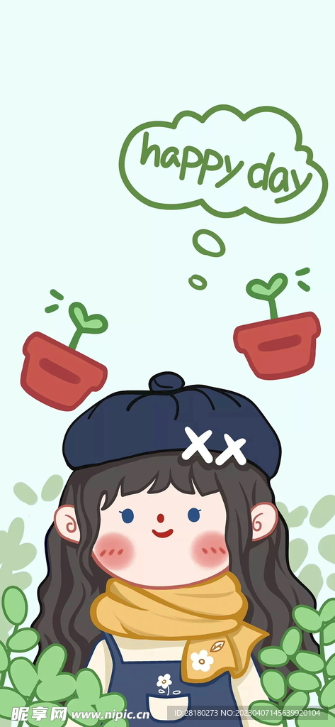 卡通小女孩