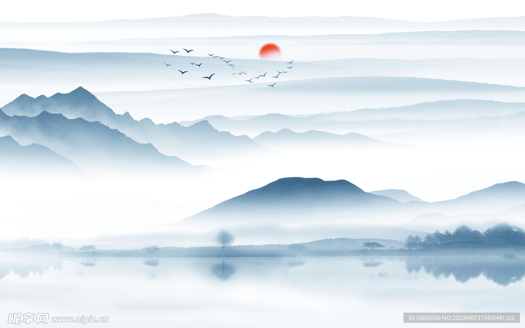 水墨山水背景