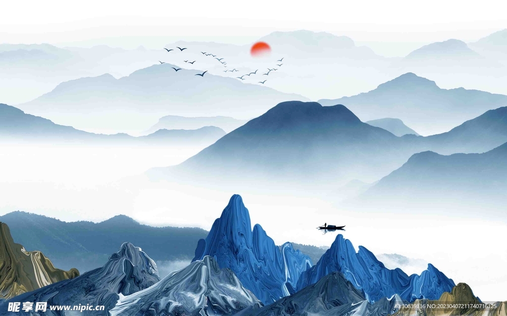 山水背景