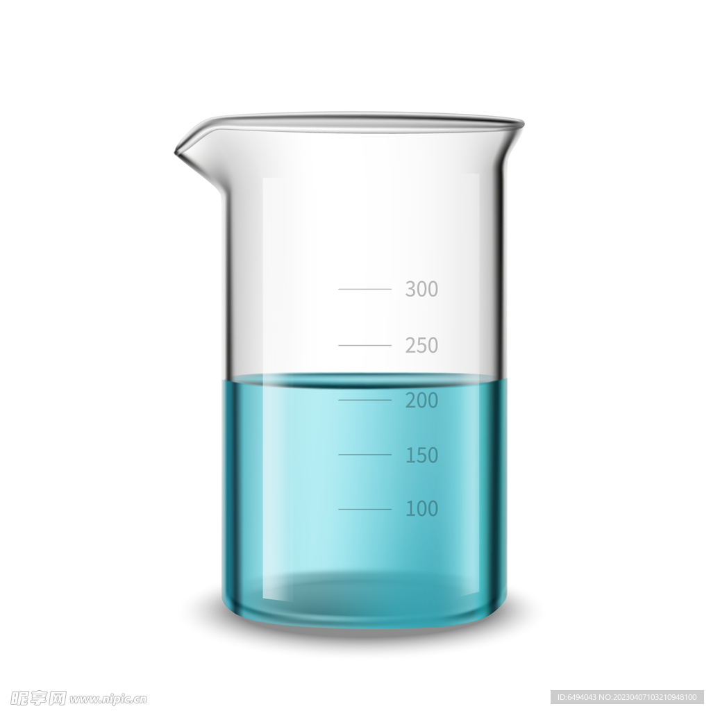 蓝色玻璃杯实验室烧杯试管
