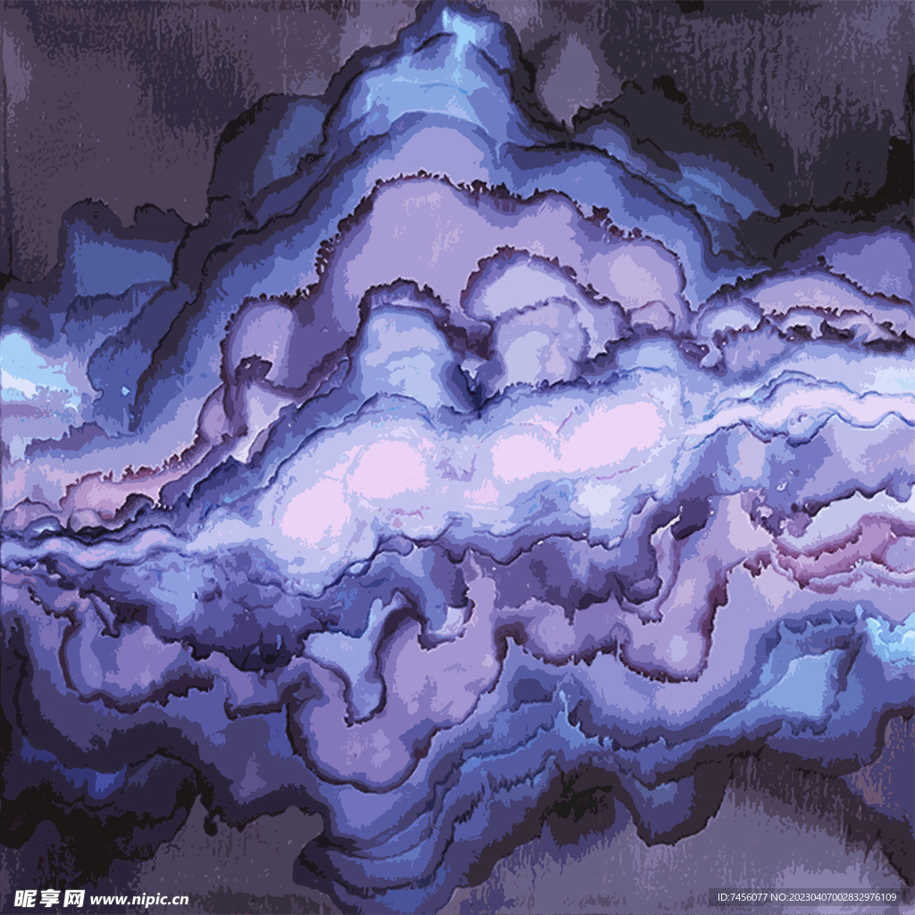 紫色抽象水彩艺术图片素材