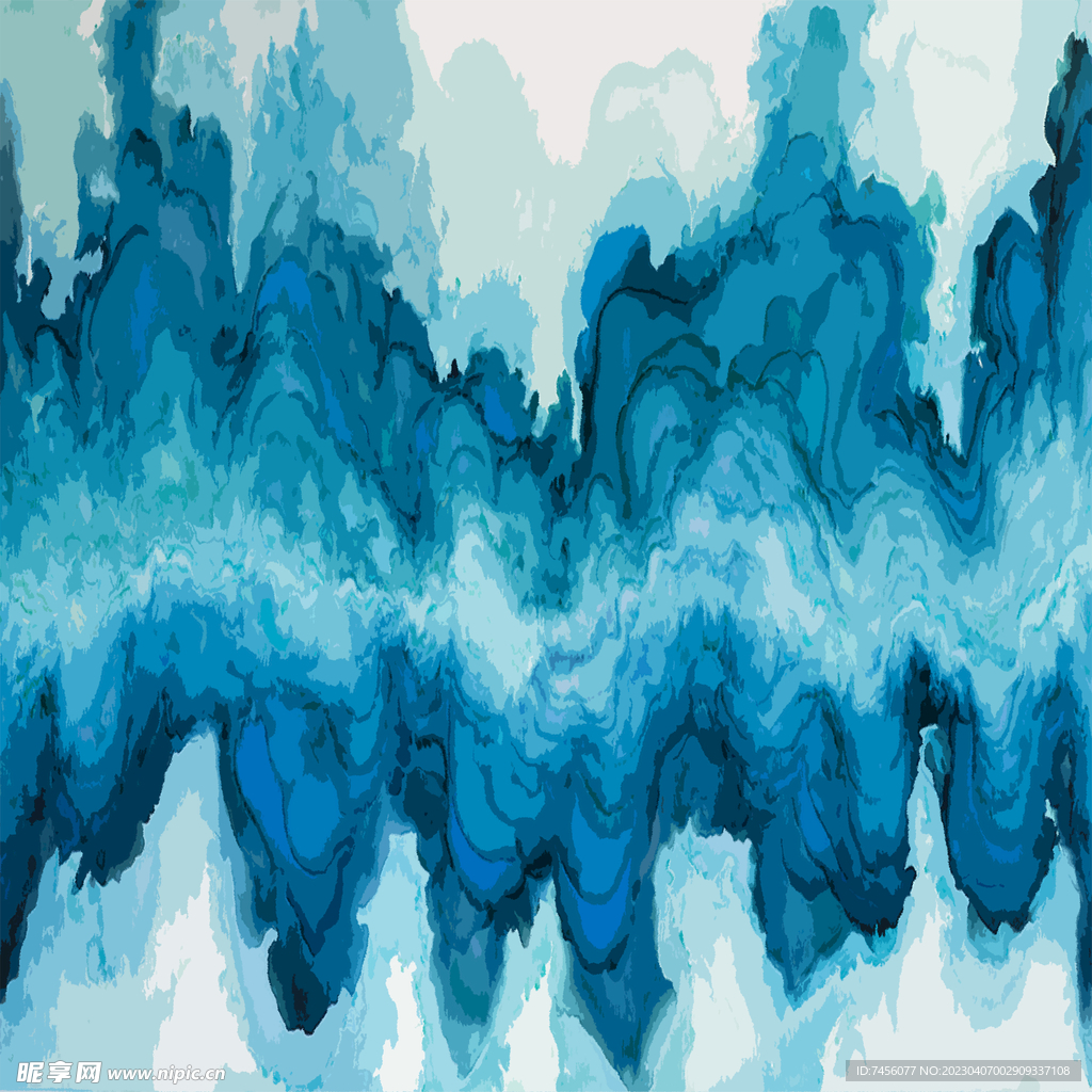 水彩蓝抽象艺术背景图片素材