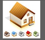 手绘房子房屋建筑物