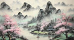 早春山水