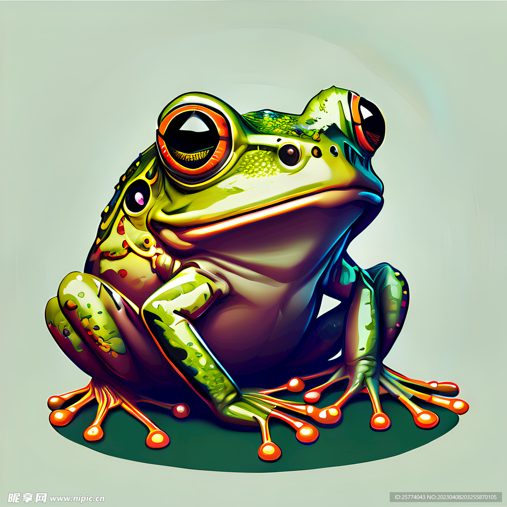 青蛙插画图标