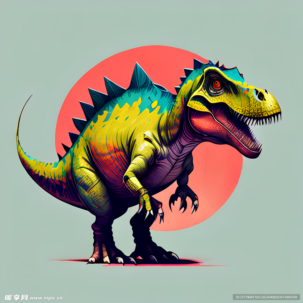 恐龙插画图标