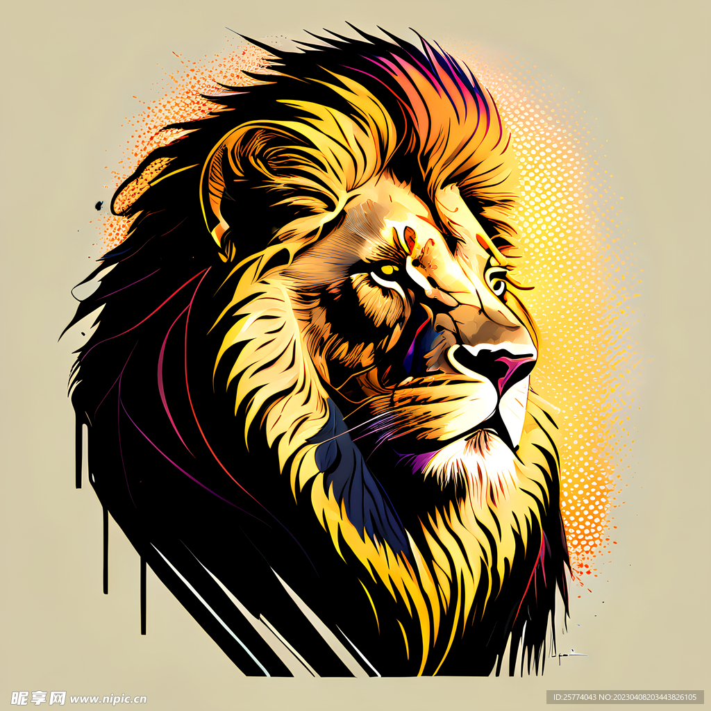 狮子头像图片素材-编号39859577-图行天下