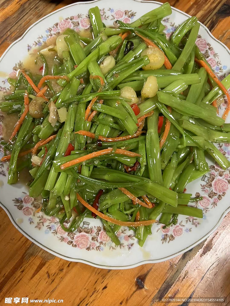 炒空心菜梗