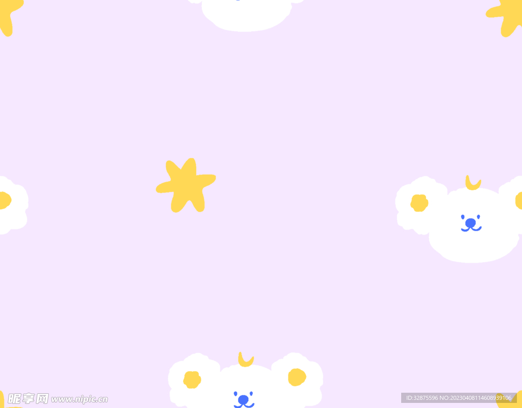 卡通 五角星 熊