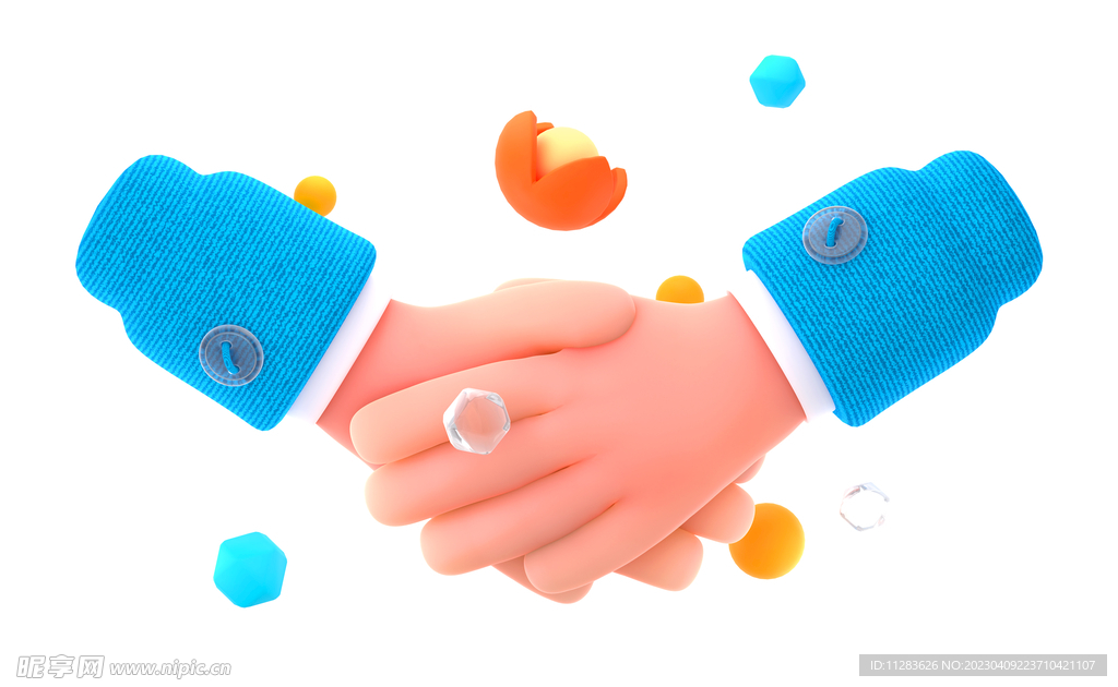 3D握手素材