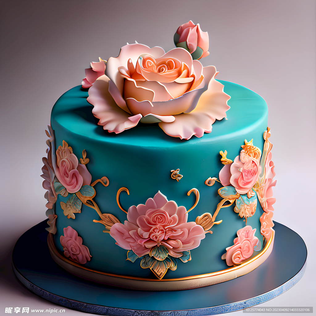 生日蛋糕玫瑰花