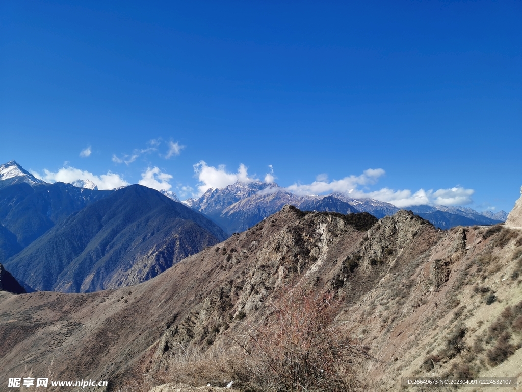 山脉 藏族风光 山顶 山景 