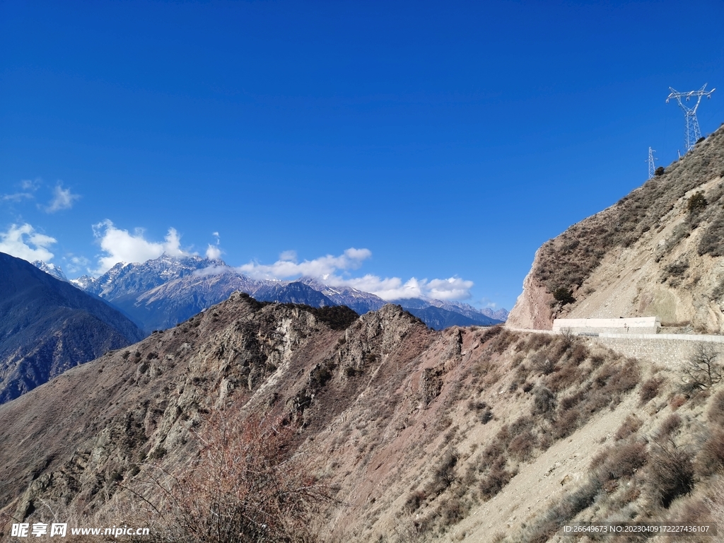 山脉 藏族风光 山顶 山景 