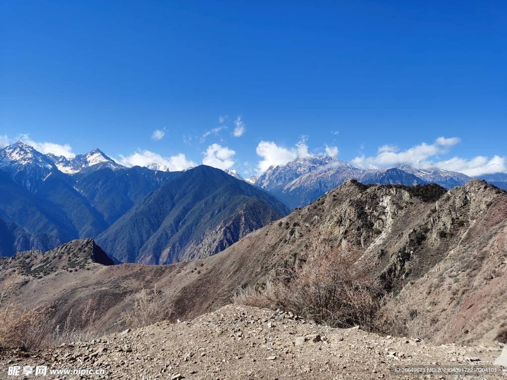 山脉 藏族风光 山顶 山景 