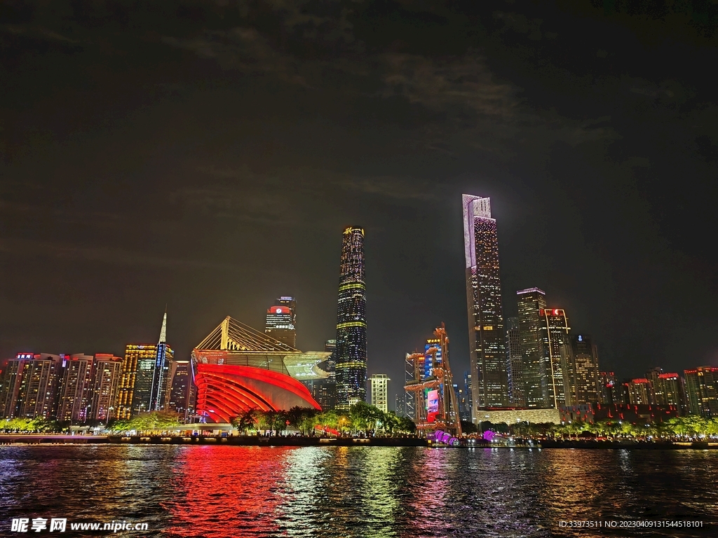 广州江边夜景