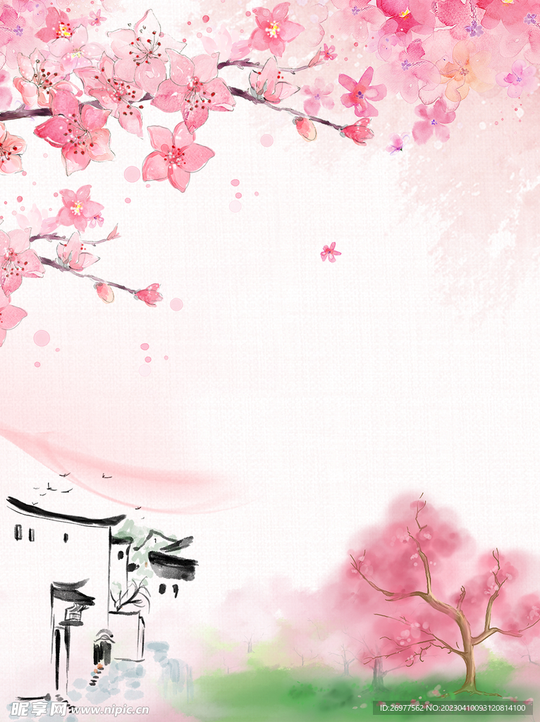  桃花背景