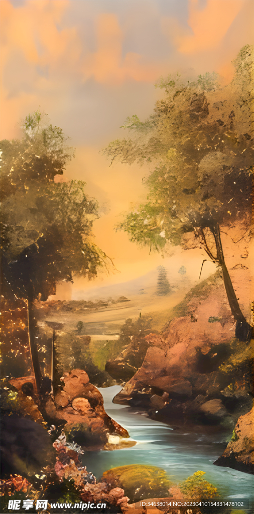 欧式风景油画