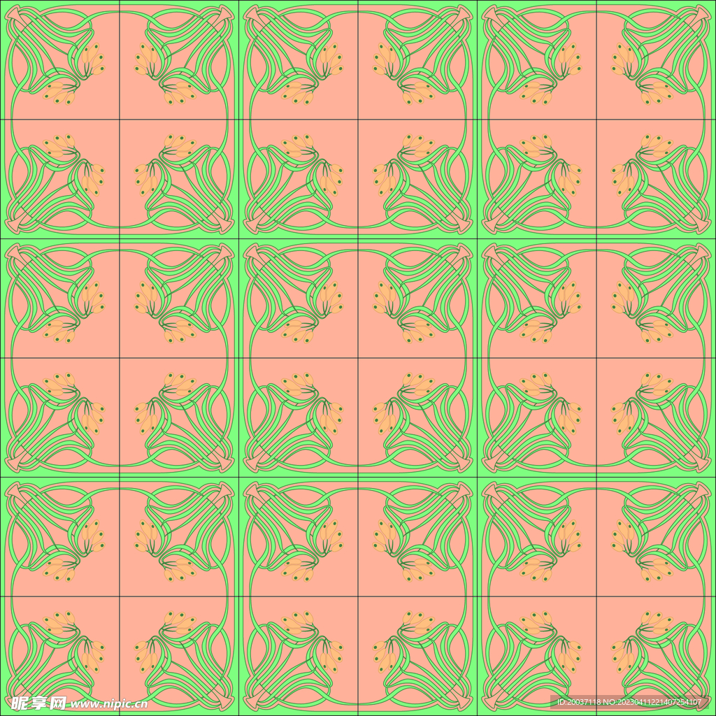铃铛花底纹花纹图案