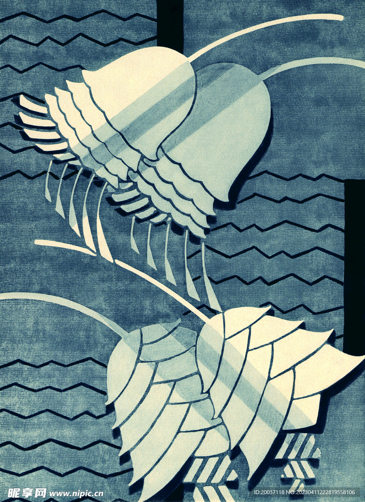 铃铛 花 灰色底纹 花纹 图案