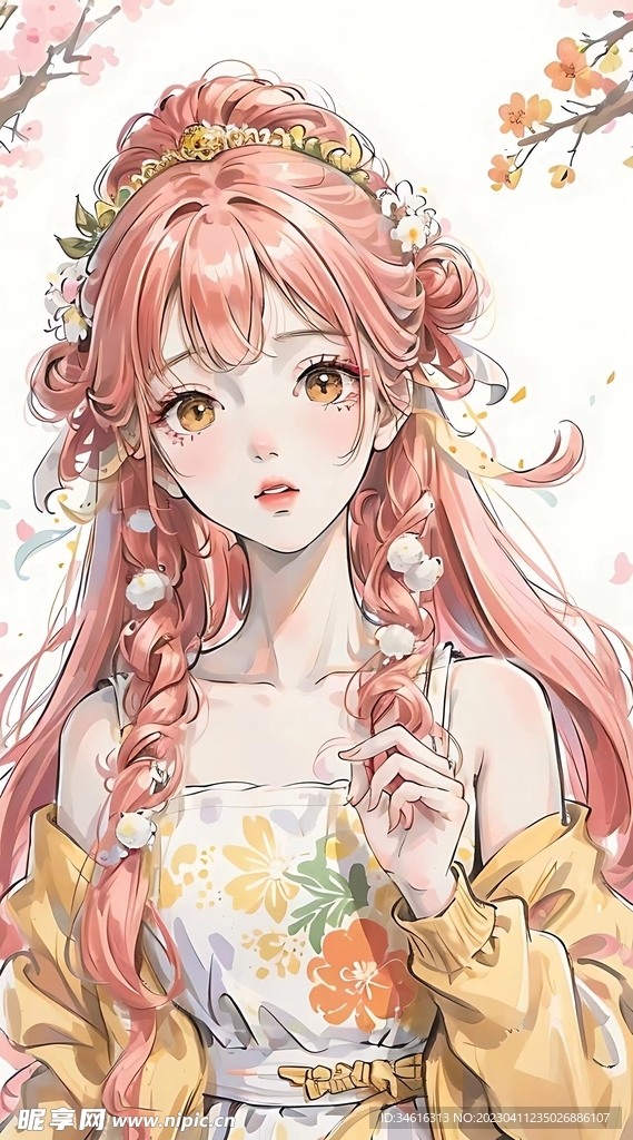 美女水墨壁纸