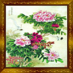 背景画牡丹花