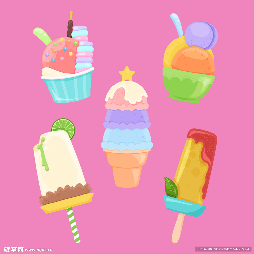 卡通冰激淋